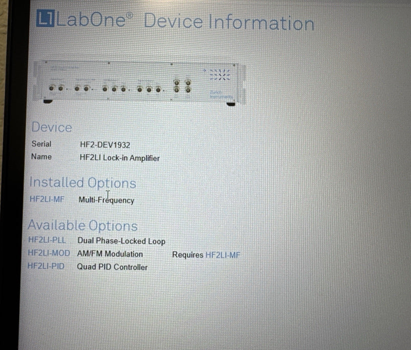 Load image into Gallery viewer, Zurich Instruments HF2LI Lock-In Amplifier with WARRANTY