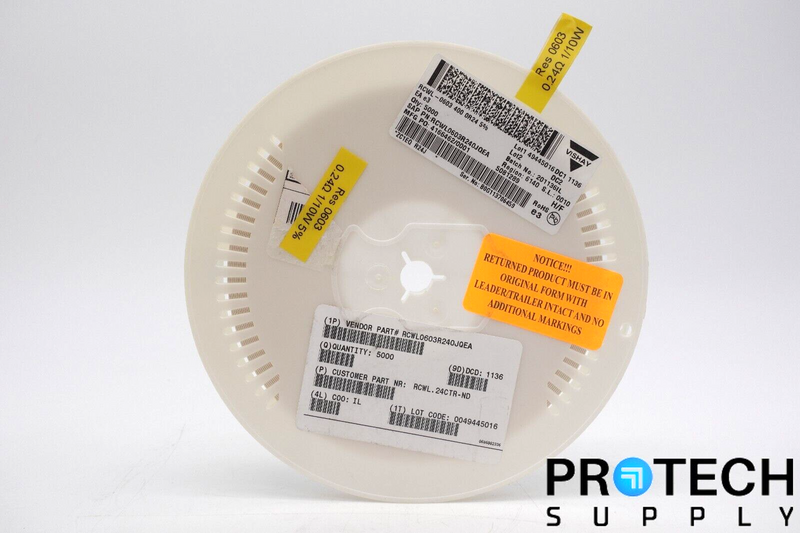 Load image into Gallery viewer, (Qty 5000) Vishay RCWL0603R240JQEA Roll of Chip Resistors ±5 % New with WARRANTY