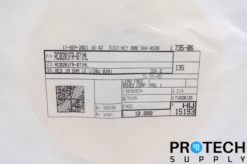 Load image into Gallery viewer, 10,000/Reel YAGEO RC0201FR-071ML 1MOhm 1% Thick Film Resistor 0201 NEW