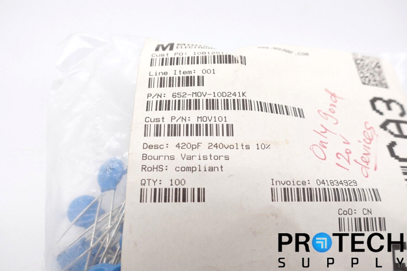 Load image into Gallery viewer, (Aprox 100) Mouser Electronic MOV101 Varistor with WARRANTY