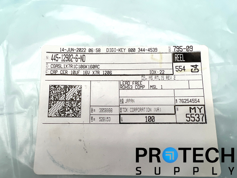 Load image into Gallery viewer, 100/Pk TDK Corporation CGA5L1X7R1C106K160AC Ceramic Capacitor X7R 16V NEW