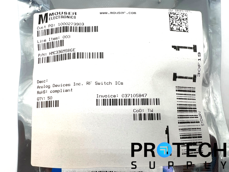 Load image into Gallery viewer, (100/Pk) Analog Devices HMC336MS8GE 8-Pin RF Switch 50Ohm SEALED with WARRANTY