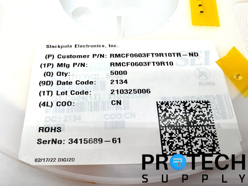 Load image into Gallery viewer, (5000/Pk) Stackpole Electronics RMCF0603FT9R10 Chip Resistor NEW with WARRANTY