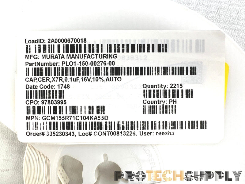 Load image into Gallery viewer, Qty (2215) Murata GCM155R71C104KA55D Multilayer Ceramic Capacitors w/ WARRANTY