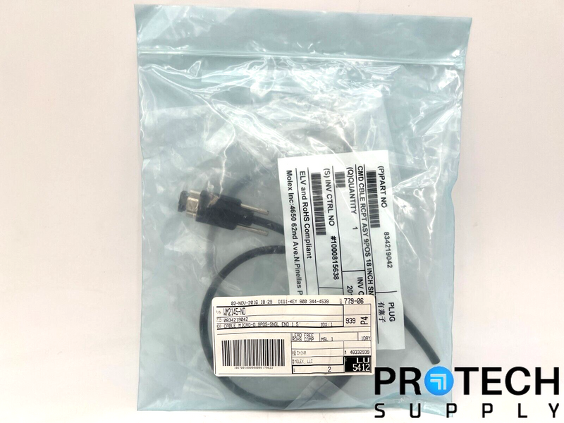 Load image into Gallery viewer, 2/Pk Molex D-Sub Cable Assembly D-Type WM2145-ND NEW with WARRANTY