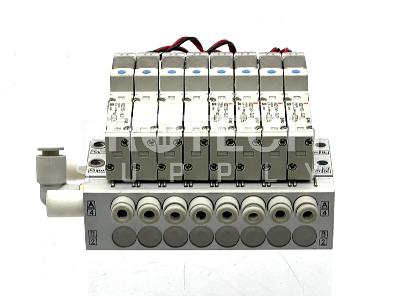 Load image into Gallery viewer, (Assy of 8) SMC VQZ1151-5L01 Solenoid Valve + Mount Base GUARANTEED
