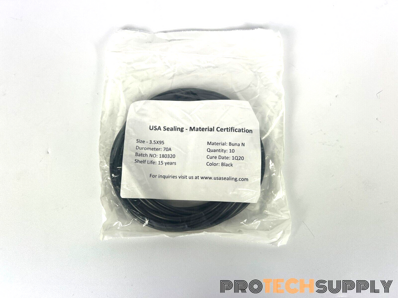 Load image into Gallery viewer, USA Sealing ZUSAH3.5X95 "O" Rings 3.5x95mm 70A Buna N 10 Pack NEW with WARRANTY