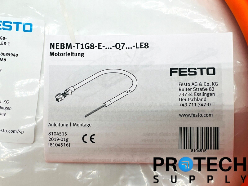 Load image into Gallery viewer, FESTO NEBM-T1G8-E-5-Q7N-LE8-1 / 8085948 Cable New with warranty