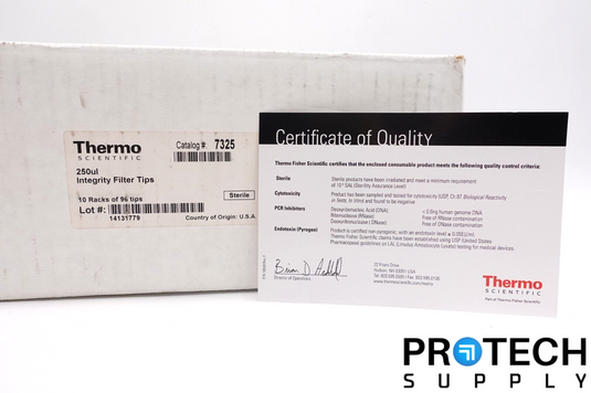(10 Racks) Thermo 7325 250µL Integrity Filter Tips Sterile NEW