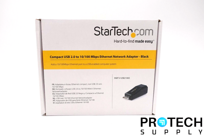 Load image into Gallery viewer, Startech USB2106S Black USB 2.0 to Ethernet Adapter 10/100Mbps NEW with WARRANTY