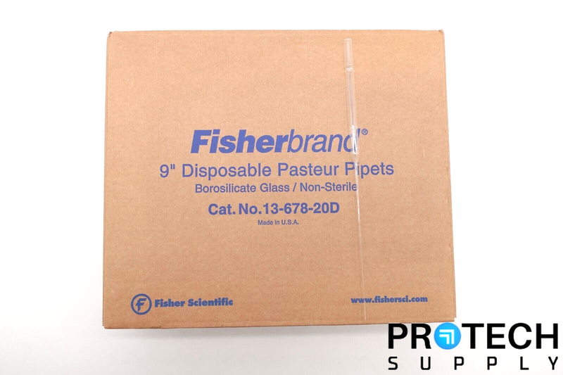 Load image into Gallery viewer, Box of FisherBrand 13-678-20D 9" Disposable Pasteur Pipets Glass NEW w/ WARRANTY