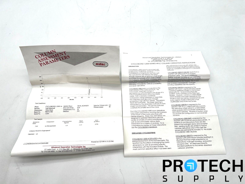 Load image into Gallery viewer, Astec CYCLOBOND I 2000 Prepacked 20118 HPLC Column 100 x 2mm with WARRANTY
