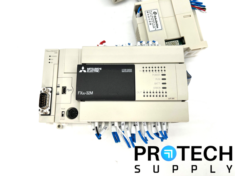 Load image into Gallery viewer, Mitsubishi MELSEC FX3U-32M CPU + AX2N-1PG Programmable Controller w/ WARRANTY