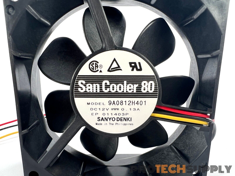 Load image into Gallery viewer, San Cooler 80 9A0912H401 Cooling Fan 80x80x25mm DC 12V NEW with WARRANTY
