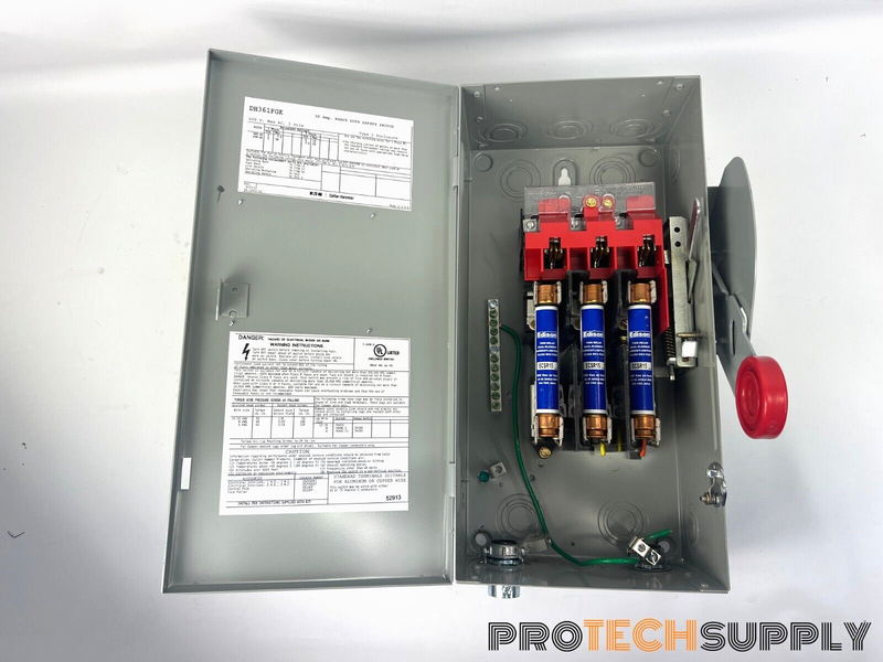 Load image into Gallery viewer, Eaton DH361FGK 3 Pole Heavy Duty Safety Switch with Edison ECSR15 with WARRANTY