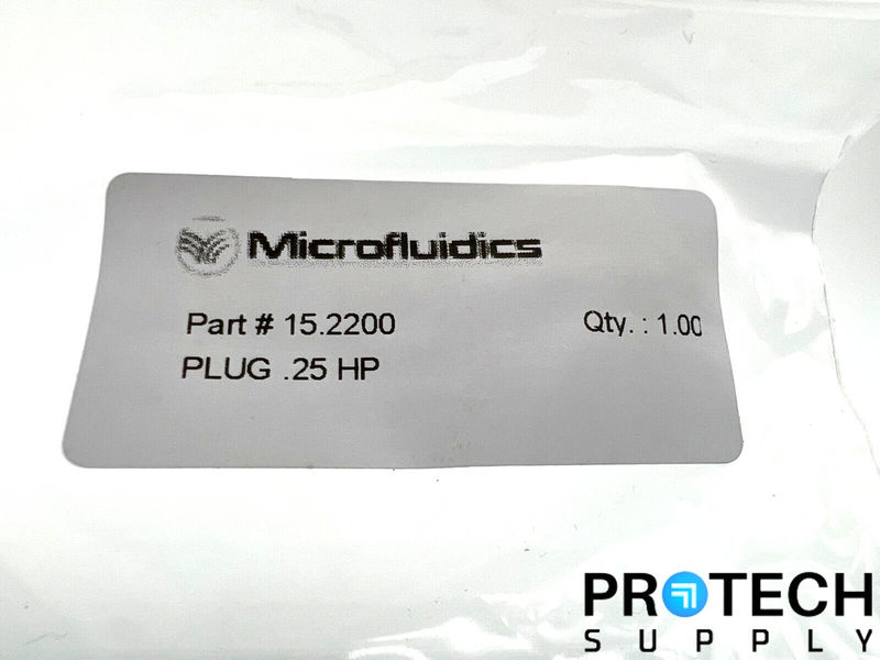 Load image into Gallery viewer, Microfluidics 15.2200 Plug .25HP NEW