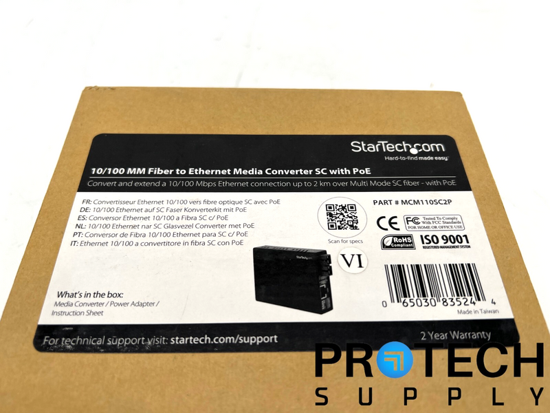 Load image into Gallery viewer, StarTech MCM110SC2P 10/100 MM Fiber to Ethernet Media Converter NEW w/ WARRANTY