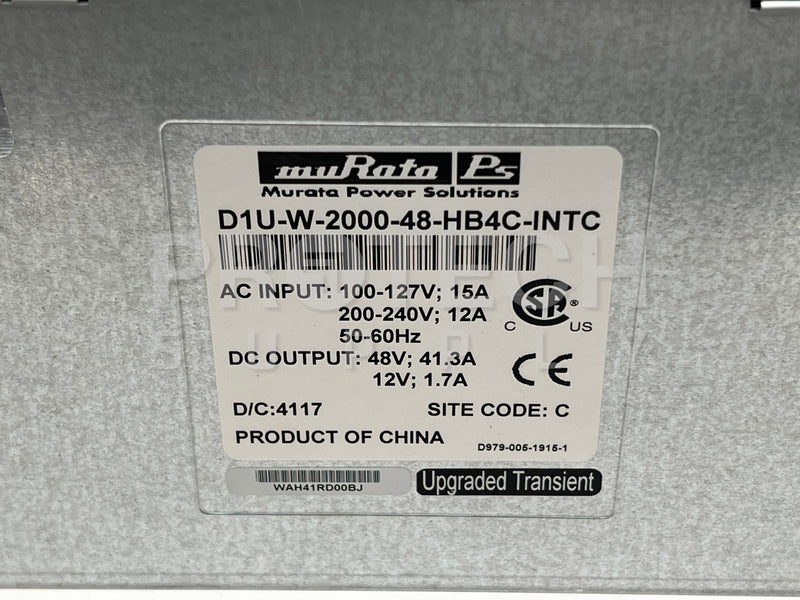 Load image into Gallery viewer, Murata D1U-W-2000-48-HB4C-INTC Power Supply with WARRANTY