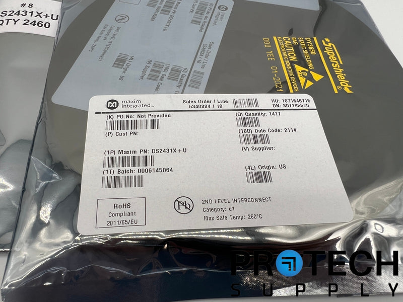 Load image into Gallery viewer, (2460/Pk) Maxim Itegrated DS2431X+U EEPROM Memory IC NEW with WARRANTY