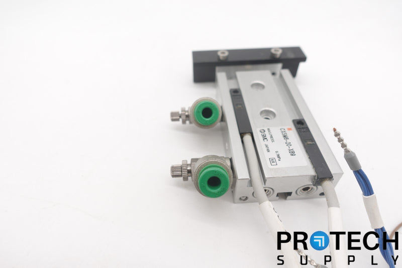 Load image into Gallery viewer, 2x SMC CXSM6-20-XB9 Dual Rod Guided Cylinder + Connection Cables with WARRANTY