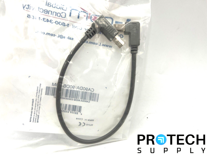 Load image into Gallery viewer, L-Com CA90DA-90DB-03M Right Angle USB Cable NEW with WARRANTY