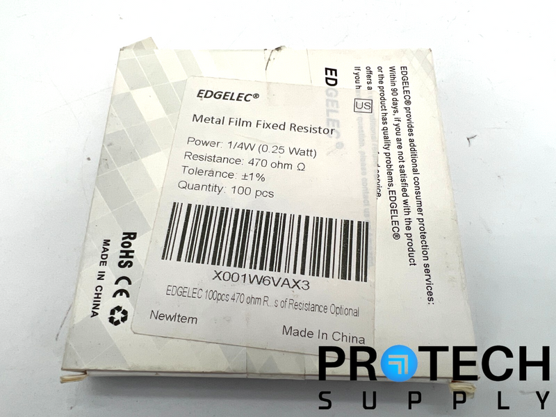 Load image into Gallery viewer, (100/Pk) EDGELEC Metal Film Fixed Resistor 0.25W 470 ohm NEW with WARRANTY
