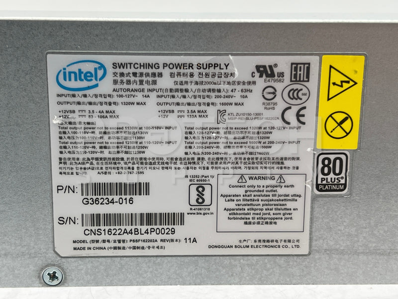 Load image into Gallery viewer, Intel G36234-016 Switching Power Supply with WARRANTY