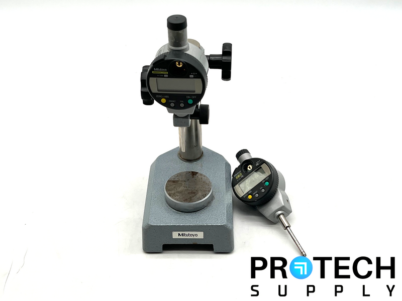 Load image into Gallery viewer, Lot of Mitutoyo 543-452B Digital Indicator + 7004 Stand with WARRANTY