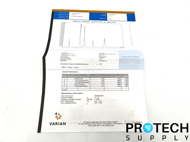 Load image into Gallery viewer, Varian Pursuit XRs 3u DP 50 x 2.0mm HPLC Column A6021050X020 with WARRANTY