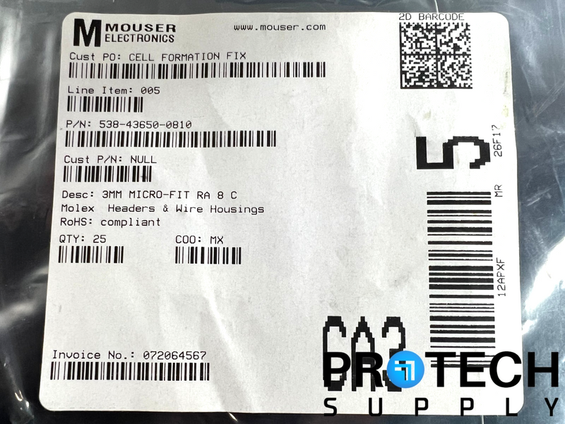 Load image into Gallery viewer, (25/Pk) Molex 538-43650-0810 Header & Wire Housing NEW with WARRANTY