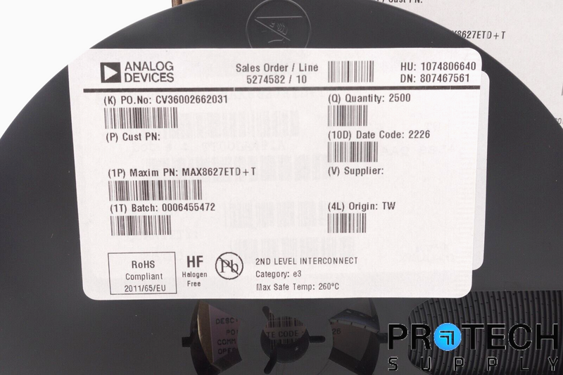 Load image into Gallery viewer, 2500/Reel Analog Devices MAX8627ETD+T IC Boost REG ADJ 3.5A 14TDF NEW