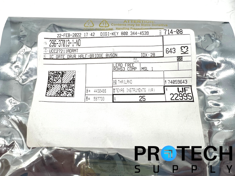 Load image into Gallery viewer, (25/Pk) Texas Instruments UCC27211ADRMT Half-Bridge Gate Driver NEW w/ WARRANTY