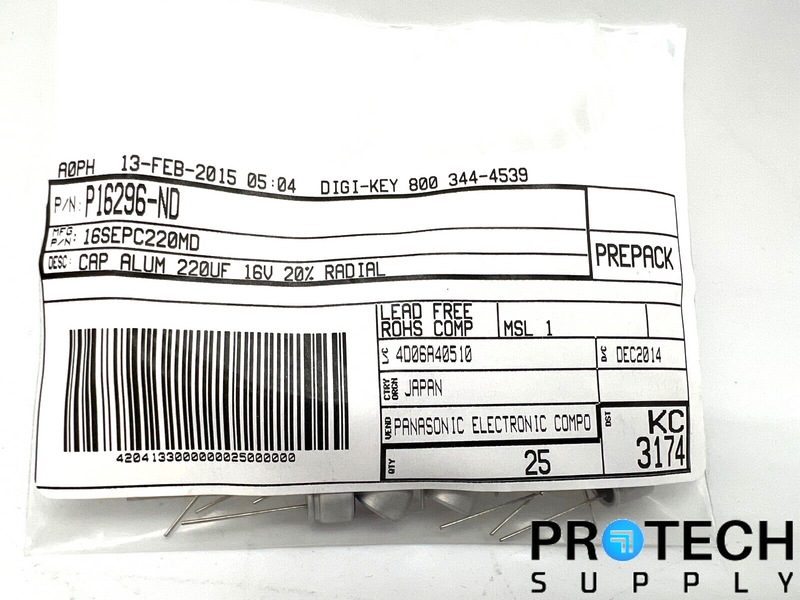 Load image into Gallery viewer, 25/Pk Panasonic Aluminum - Polymer Capacitors 16V P16296-ND NEW w/ Warranty