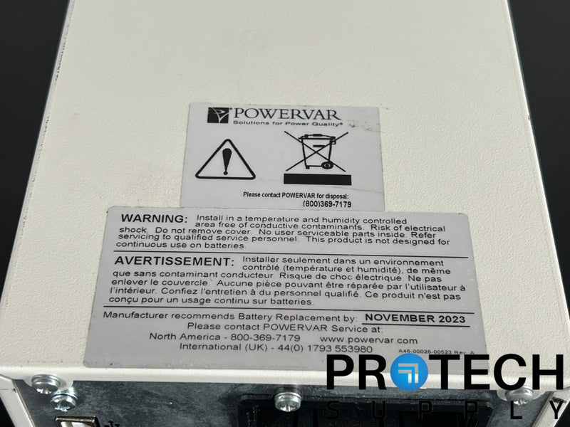 Load image into Gallery viewer, PowerVar 50080-94R Uninterruptible Power Supply + Power Cable with WARRANTY