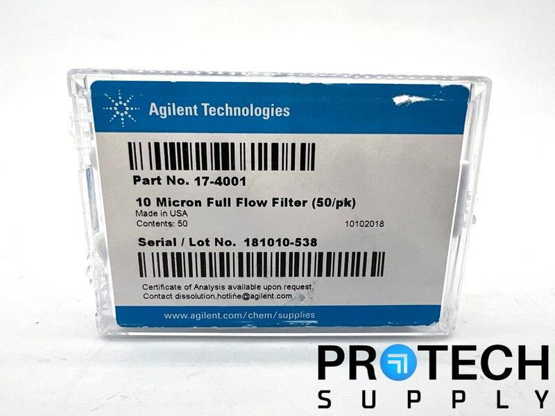Load image into Gallery viewer, 58/Pk Agilent 17-4001 10 Micron Full Flow Filter