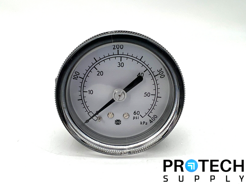Load image into Gallery viewer, USG GPDD-631-05 Pressure Gauge DBL DIA GP, 1/4" F, 2.5" 0-60 PS with WARRANTY