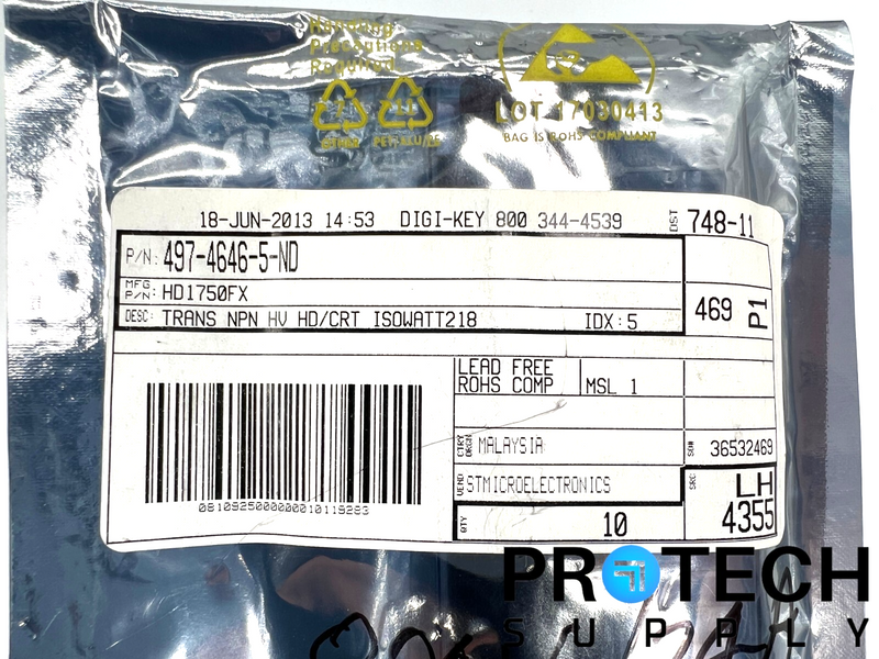 Load image into Gallery viewer, (10/Pk) STMicroelectronics HD1750FX Bipolar Transistor 800V 24A NEW w/ WARRANTY