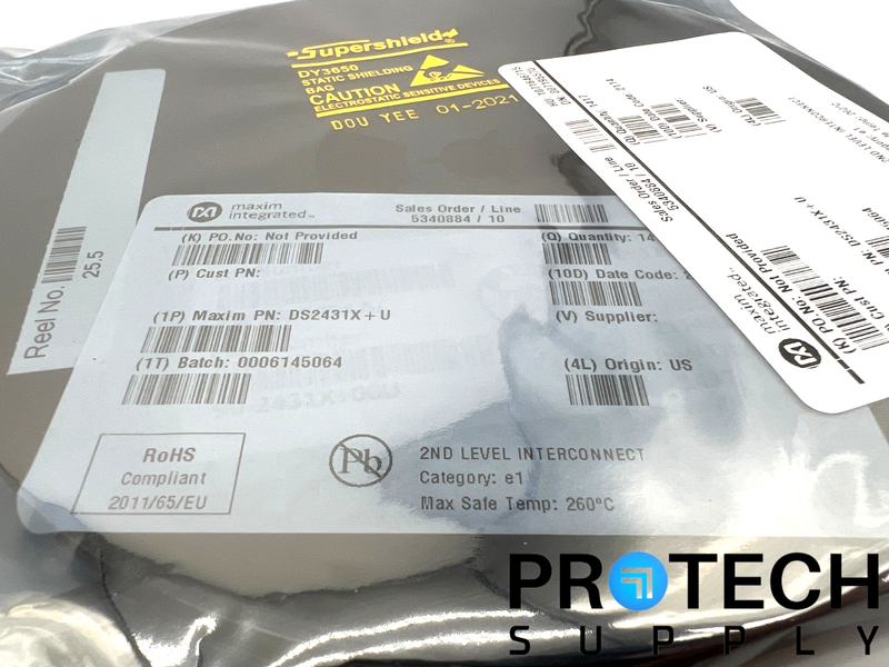 Load image into Gallery viewer, (2460/Pk) Maxim Itegrated DS2431X+U EEPROM Memory IC NEW with WARRANTY