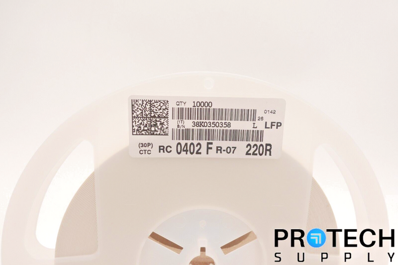 Load image into Gallery viewer, (10,000/Reel) Yageo RC0402FR-07220RL Thick Film Res 220 Ohms 0402 NEW