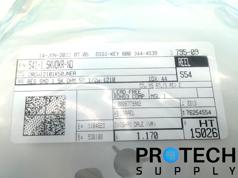 Load image into Gallery viewer, (1170/Pk) Vishay Dale CRCW12101K50JNEA Chip Resistor NEW with WARRANTY