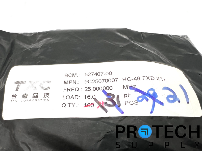 Load image into Gallery viewer, (120/Pk) TXC 9C25070007 Crystal 25MHz 16pF 30Ohms NEW with WARRANTY