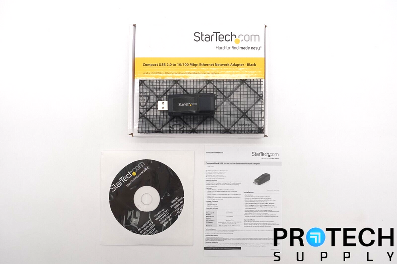 Load image into Gallery viewer, Startech USB2106S Black USB 2.0 to Ethernet Adapter 10/100Mbps NEW with WARRANTY