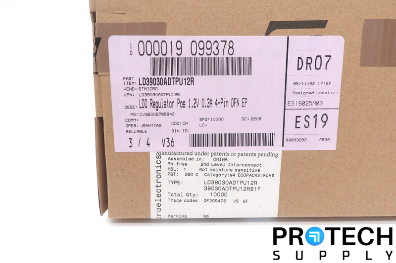 Load image into Gallery viewer, (10,000/Reel) STMicroelectronics LD39030ADTPU12R Linear Reg IC 300MA NEW