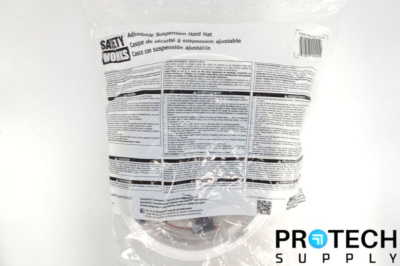Load image into Gallery viewer, (Lot of 4) Safety Works 818066 Adjustable Hard Hat OSHA Compliant NEW & WARRANTY