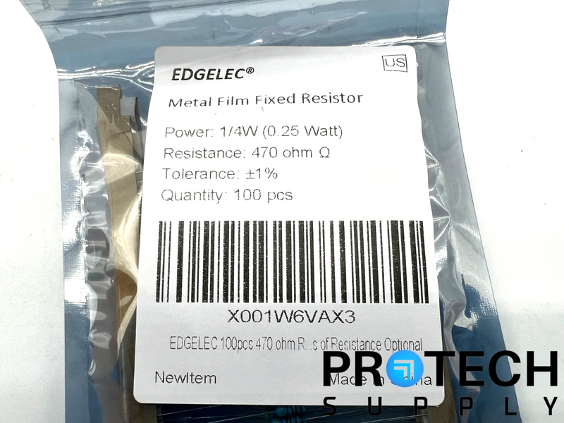 Load image into Gallery viewer, (100/Pk) EDGELEC Metal Film Fixed Resistor 0.25W 470 ohm NEW with WARRANTY