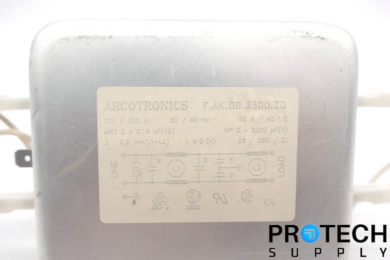Load image into Gallery viewer, Arcotronics F.AK.DB.3300.ZD Power Line Filter 50/60Hz with WARRANTY
