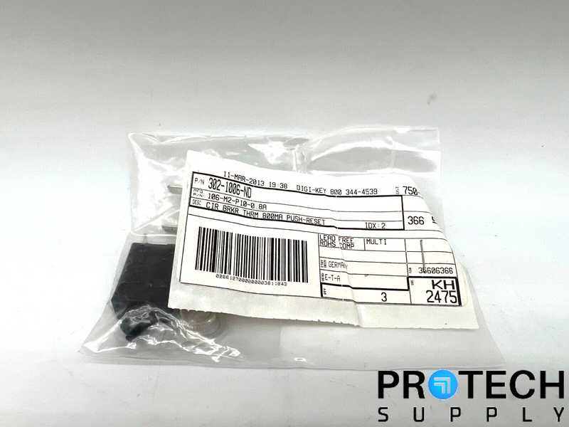 Load image into Gallery viewer, ETA Schurter Circuit Braker Thermal 800mA 302-1006-ND with WARRANTY