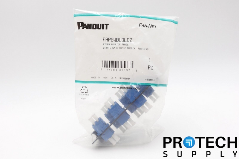 Load image into Gallery viewer, Panduit FAP6WBUDLCZ Fiber Adapter Panels w/ 6 Ceramic Adapters NEW