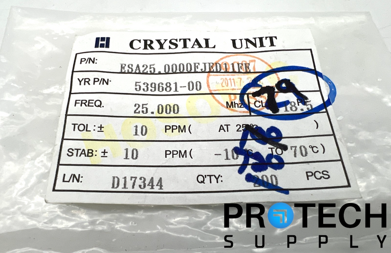 Load image into Gallery viewer, (75/Pk) Crystal Unit ESA25.0000FJED11FE Crystal Oscillator with WARRANTY