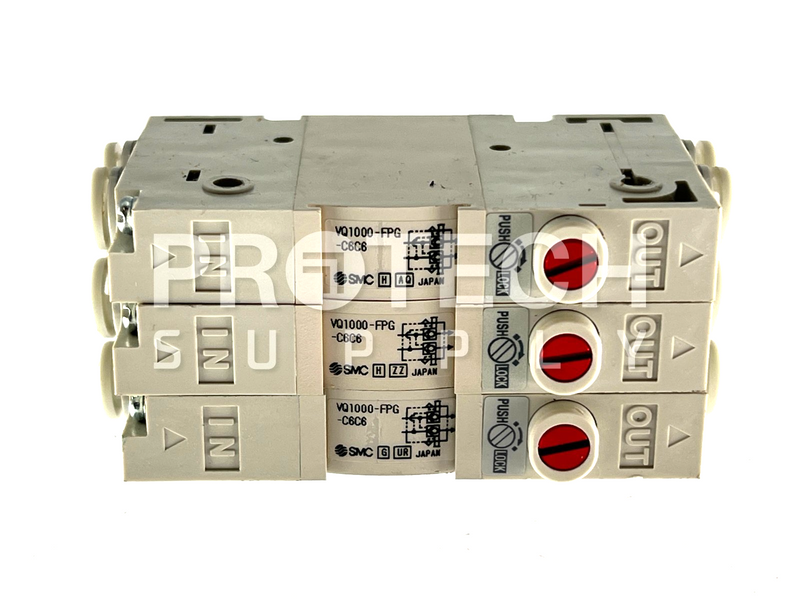 Load image into Gallery viewer, (Lot of 3) SMC VQ1000-FPG-C6C6 Pneumatic Block with WARRANTY